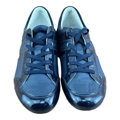 Bikkembergs Leather Sneakers Size 10 US| 40 EU Navy blue shoes - Azini