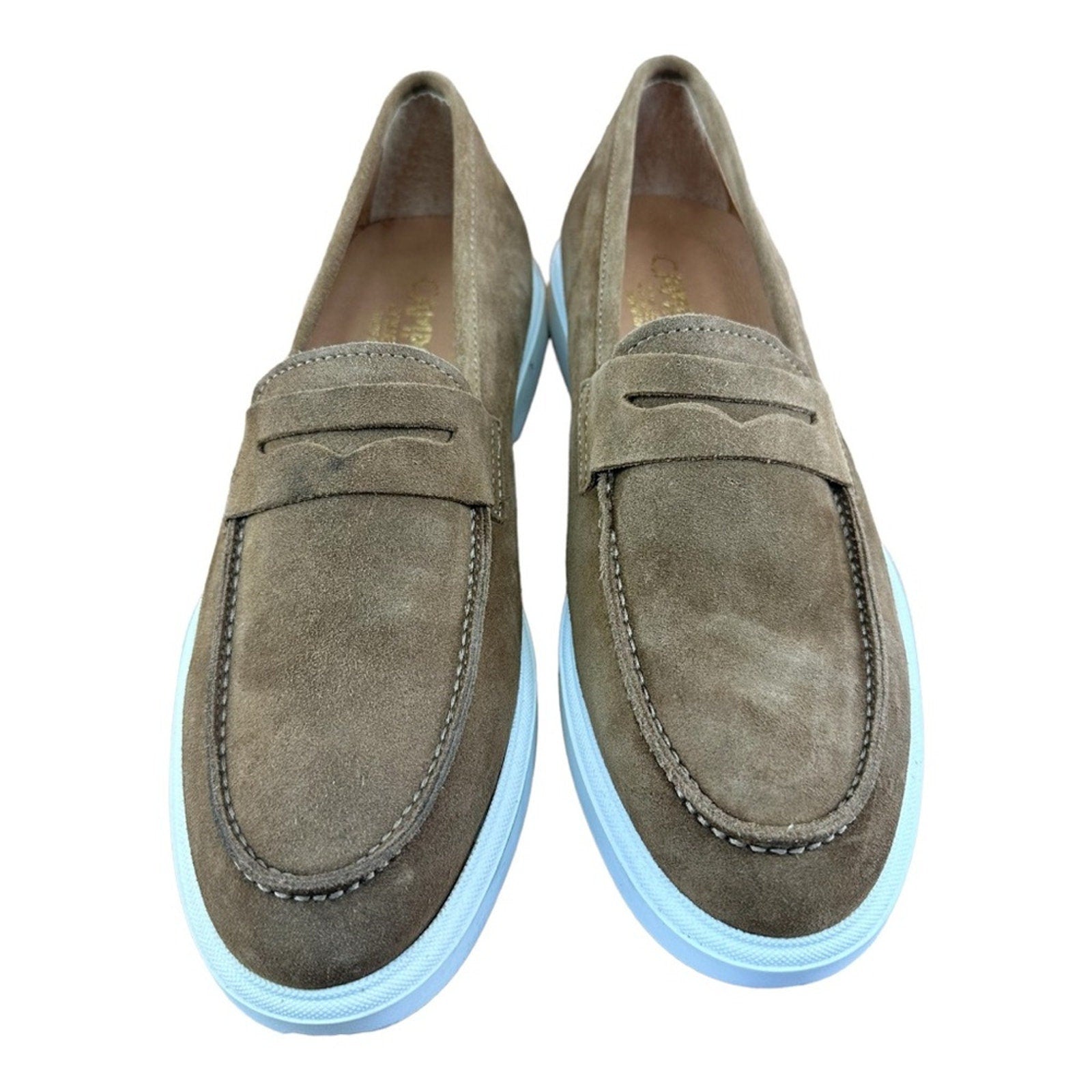 Campanile Collection  311 Tapya  Men&#39;s Shoes loafers suede Withe Tan - Azini