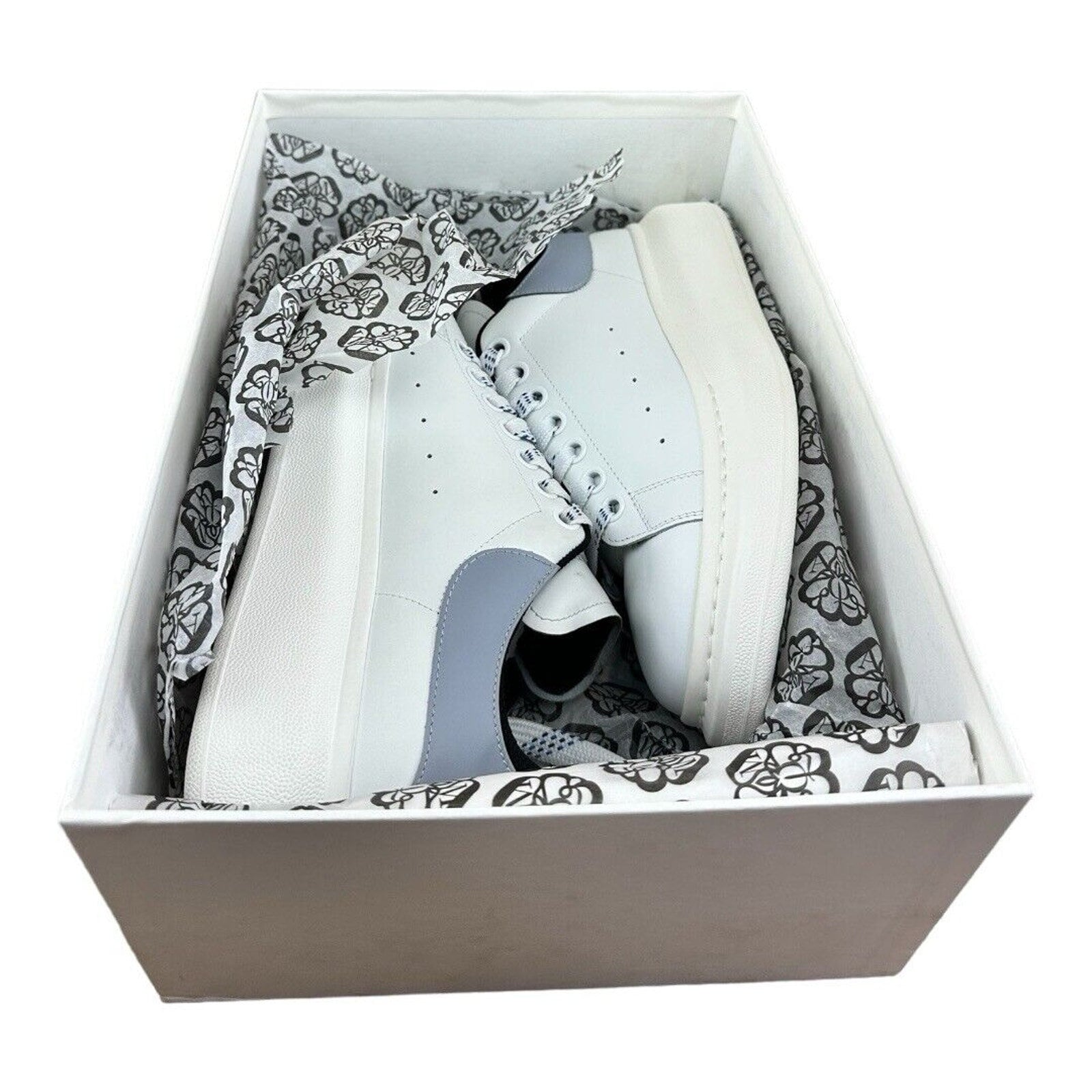 Alexander McQueen Oversized Sneaker &#39;White Spring Blue&#39; size 8 - Azini