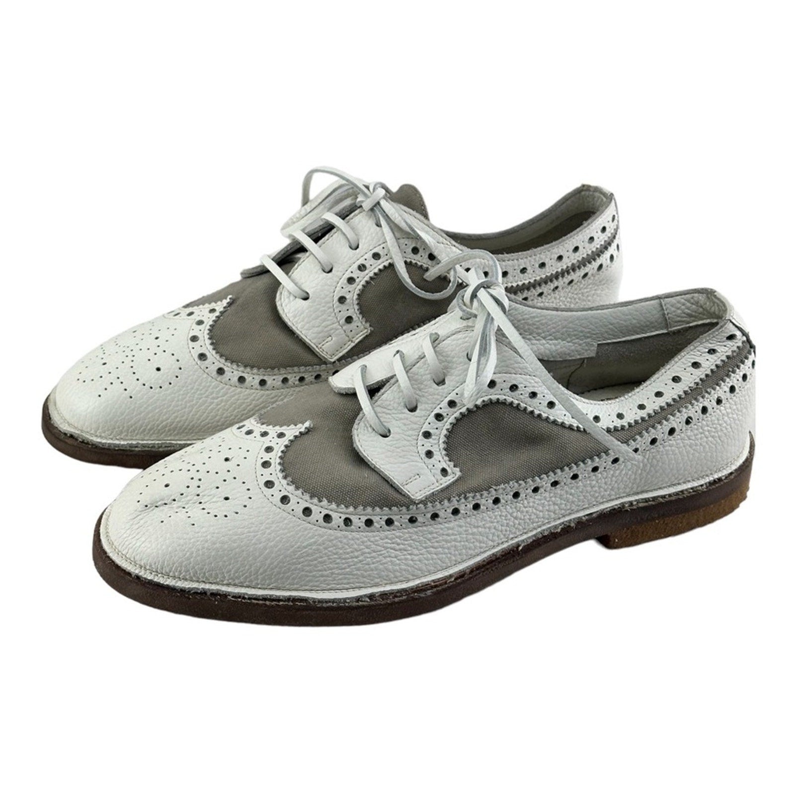 ALEXANDER HOTTO Designer Shoes Men’s Italian   White Oxfords size US 9 - Azini